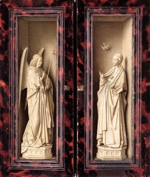  Triptych Works - Small Triptych outer panels Renaissance Jan van Eyck